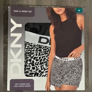 DKNY Black and White Women's Tank & Short SET
